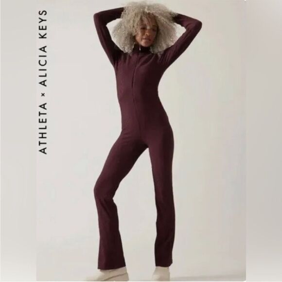 Athleta Maroon Jumpsuit - Picture 1 of 8